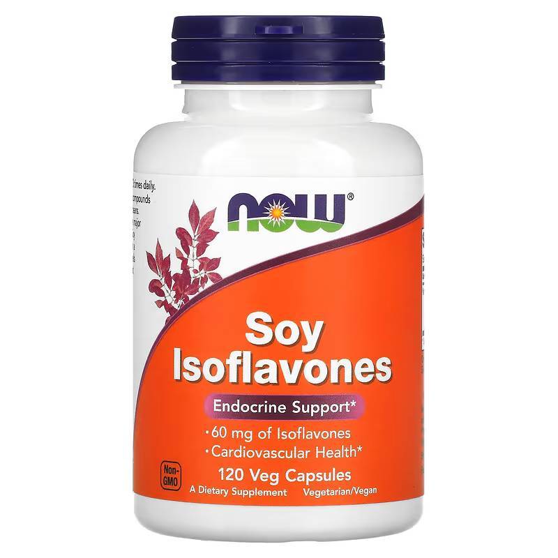 สารสกัดจากถั่วเหลือง ไอโซฟลาโวน, NOW Foods, Soy Isoflavones, 120 Veg Capsules