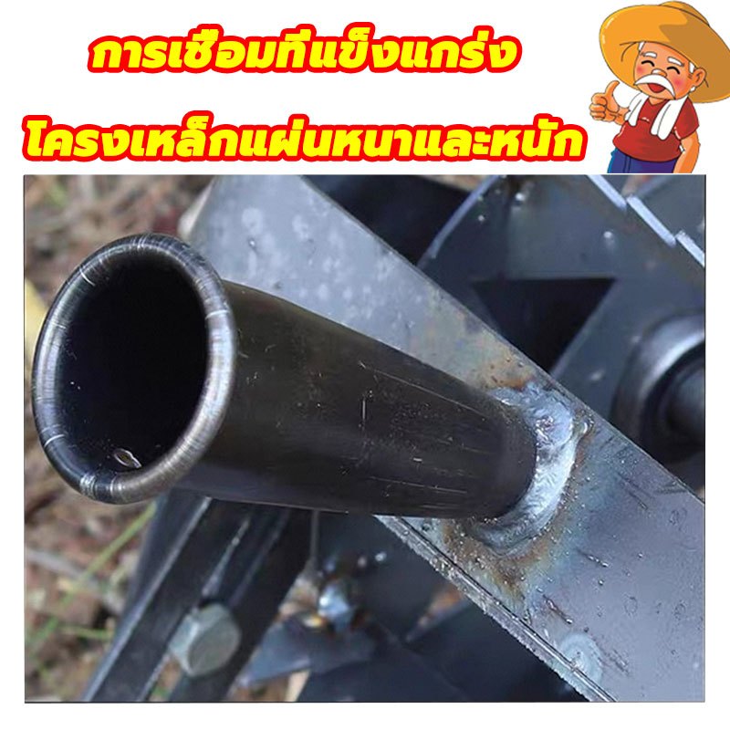 หัวพรวนดิน-ดายหญ้า 2IN1 (ผลักด้วยมือ) ยืนทำงาน ล้อเหล็ก ประหยัดแรง ลดอาการปวดหลัง - รูปที่ 3