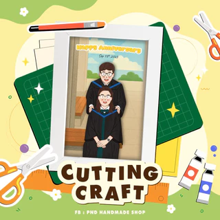 กรอบรูป Paper cutting (ลูกค้าทักแชทคุยงานก่อนค่อยสั่งนะคะ)งานรับทำกรอบรูปของขวัญ รับปริญญา งานแต่ง ปีใหม่ ครบรอบ เกษียณ