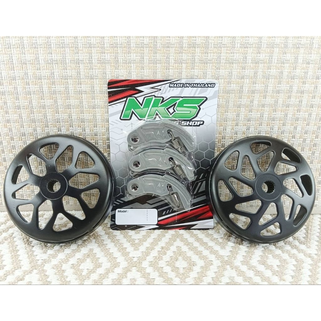 ผ้าครัชคาร์บอน งานNKS พร้อมกระโหลกครัชเจาะไล่เบา พร้อมสปริง สำหรับรถรุ่น PCX160,PCX150,LEAD,GIORNO (