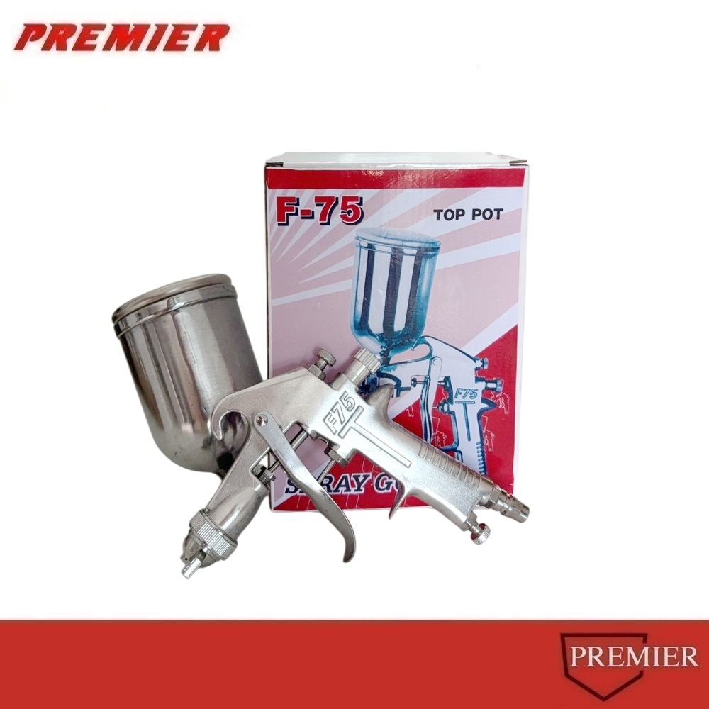 กาพ่นสีลม กาบน F75G ความจุ 400 cc หัวพ่น 1.3 1.5 แบบถ้วยข้าง และ W71 ถ้วยล่าง ใช้ได้ กับสีแลคเกอร์ Spray Gun