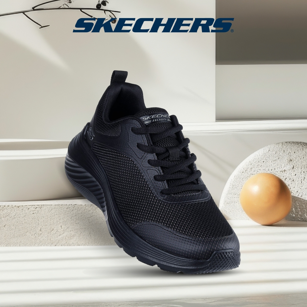 Skechers สเก็ตเชอร์ส รองเท้าผู้หญิง Women Bobs Squad Waves Bobs Sport Shoes - 117681-BBK - Memory Foam (BTS)