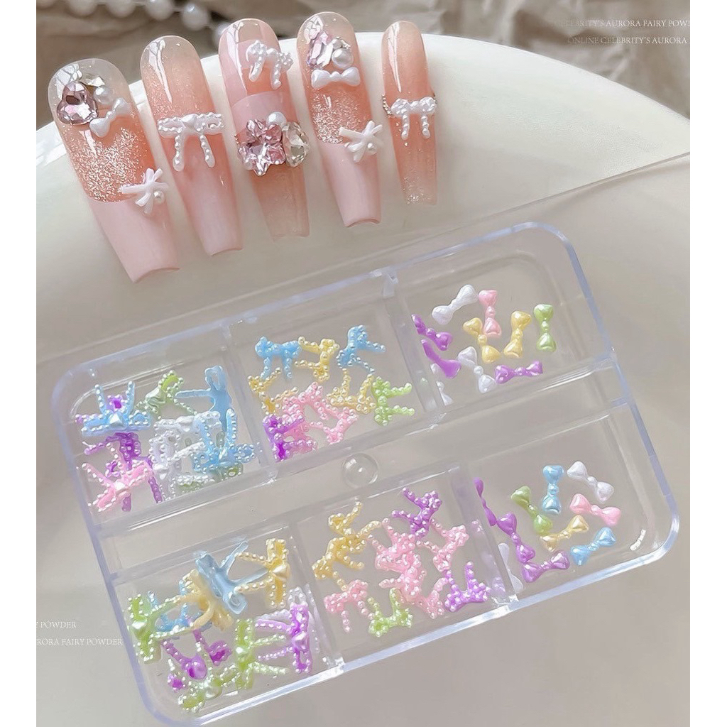 โบว์มุกไซส์เล็กสำหรับแต่งเล็บ 50 ชิ้นต่อแพ็ค 🇹🇭🇹🇭🇹🇭🇹🇭 - รูปที่ 6