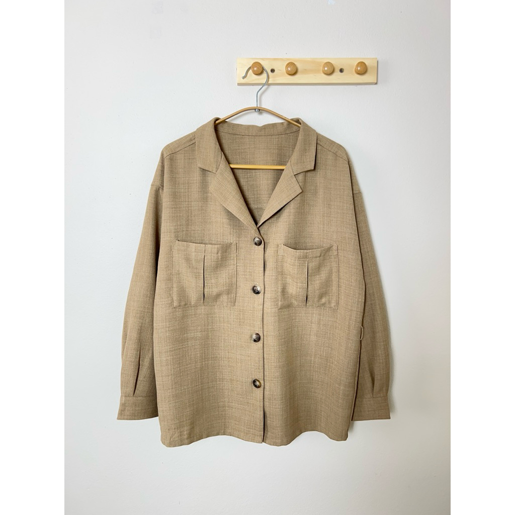 GU open collar double pocket shirt
