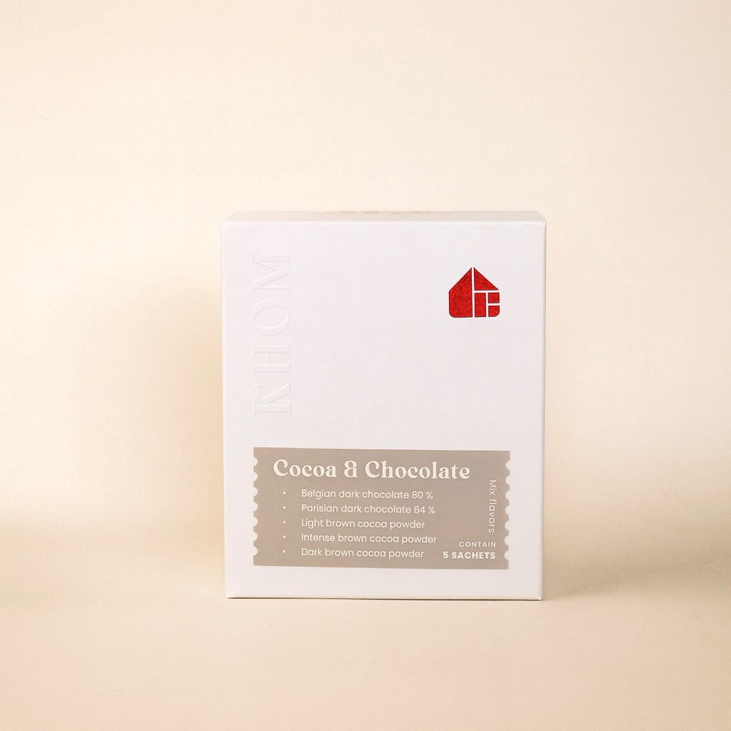 KHOM.CHOCOLATESTORE | Cocoa & Chocolate (mix flavors) boxset แบบซองพร้อมชง