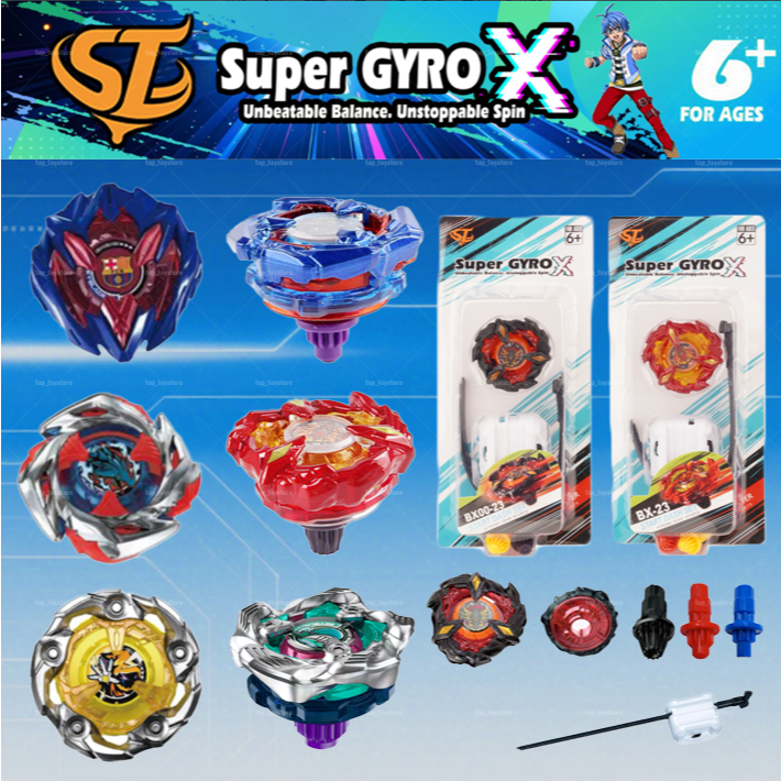 เบย์เบลด x ของเล่นเด็ก สำหรับผู้เริ่มต้นของเล่นต่อสู้โลหะ ชุดลูกข่าง เบย์เบลด  ฟรี BIT 3 ชิ้น