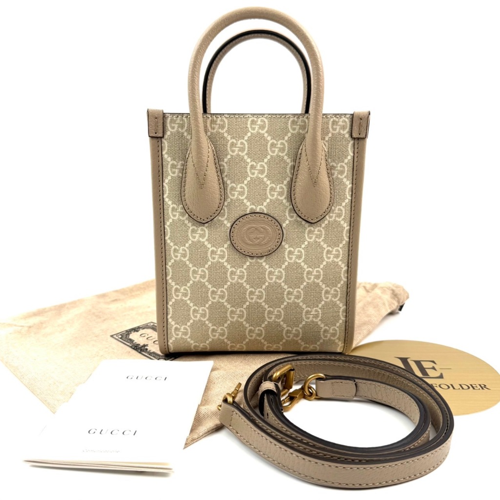 GUCCI BAGS GG SUPREME 671623 สี Beige ของแท้ 100%