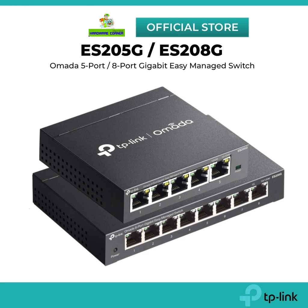 TP-LINK (ES205G ES208G) Omada 5-Port Gigabit Easy Managed Switch 10/100/1000Mbps