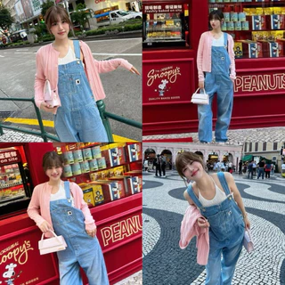BY IRA PANSY JUMPSUIT( พร้อมส่ง ) เอี๊ยมกางเกงยีนส์ขายาว เอี๊ยมโอเวอร์ไซส์ เอี๊ยม เอี๊ยมยีนส์ เอี๊ยมขายาว