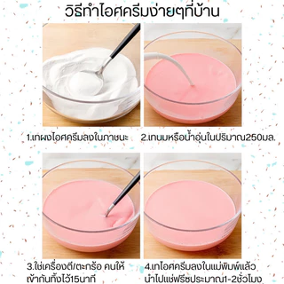 ผงไอศกรีมรสอ่อนประหยัด 6 รส 100 กรัม