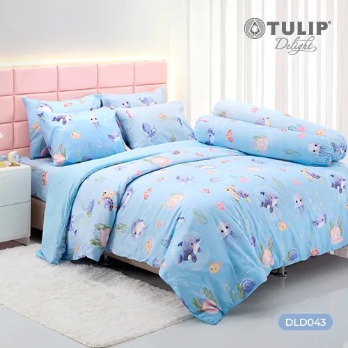 ใหม่ - Tulip Delight ชุดผ้าปูที่นอน ลายใต้ท้องทะเล Under The Sea Digital Print DLD043