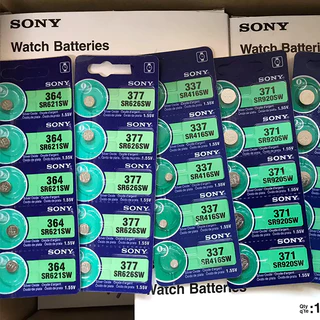 ถ่านกระดุม Sony 364 / SR621SW 377 / SR626SW 371 / SR920SW Murata จำหน่ายแผงละ 5ก้อน