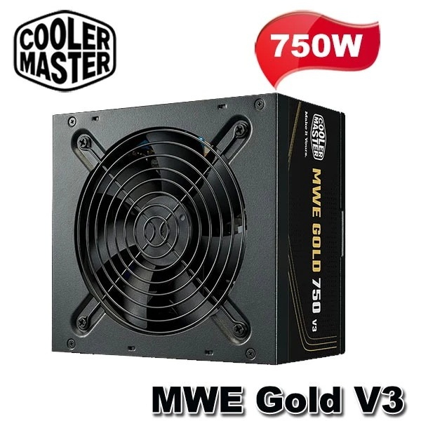 COOLER MASTER MWE GOLD 750W V3 NM FR (MPE-7506-ACAG-BTH) POWER SUPPLY (80+ GOLD)