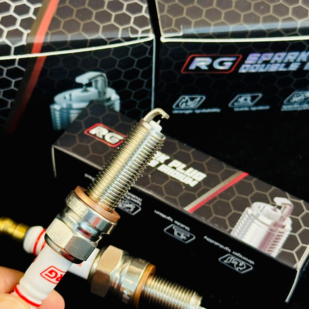 หัวเทียนแต่งRG DOUBLE IRIDIUM ไฟแรง นิ่ง เสถียรแบบเห็นได้ชัดจุดระเบิดแบบDOUBLEสำหรับรถแรงโดยเฉพาะ#RG (ราคาต่อ1หัวค่ะ) ราคา ถูกที่สุด ดีลบีเคเค แกลเลอรีภาพที่ 4