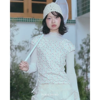 POKEE | MARY BLOUSE เสื้อเบลาส์แขนตุ๊กตา หลังลูกไม้ 🐭🍳(พร้อมส่ง)