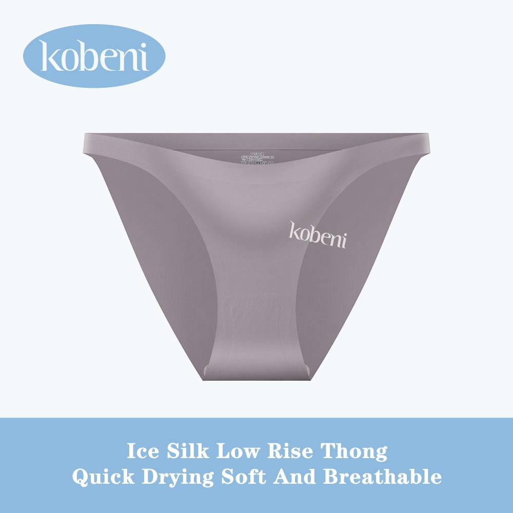 ⭐KOBENI⭐กางเกงในจีสตริง กางเกงในผู้หญิง ขนาดใหญ่ ไร้ขอบเอวต่ำ ผ้าไหมน้ำแข็ง เนียนนุ่มเย็น ยืดเยอะ