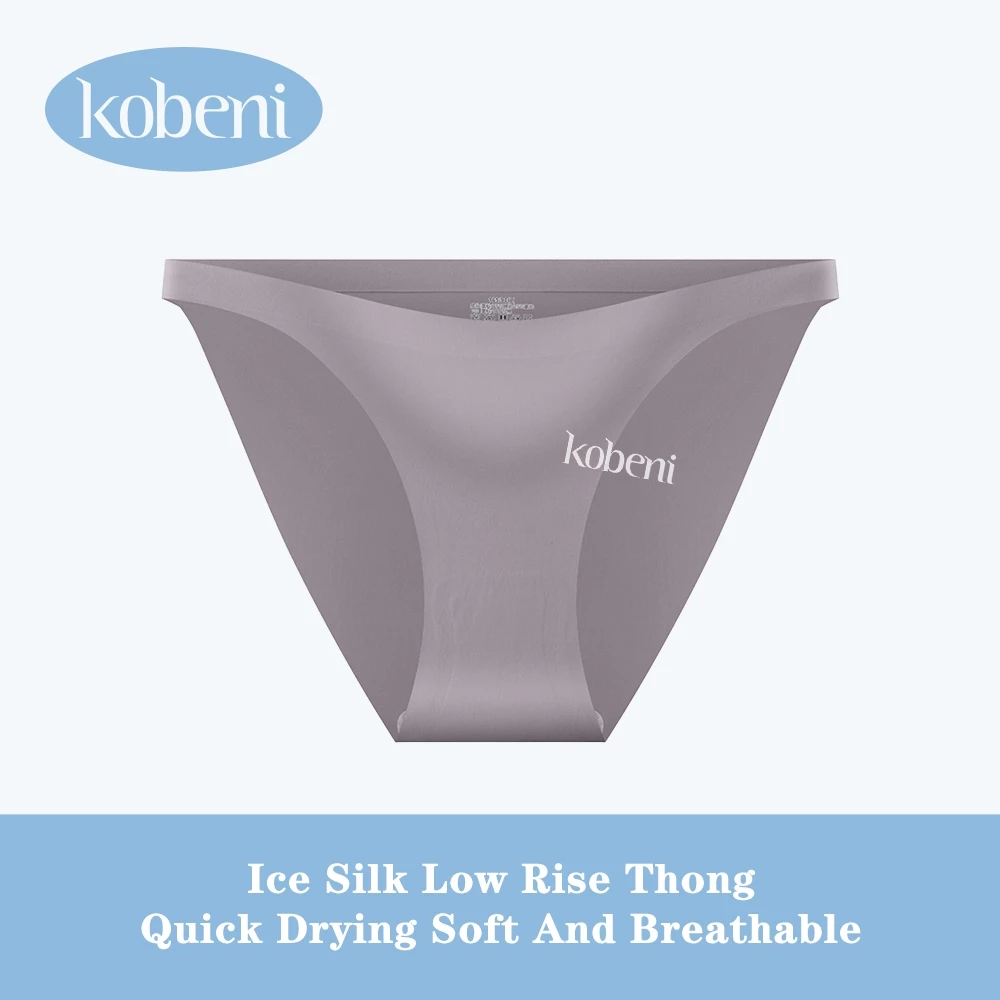 ⭐KOBENI⭐กางเกงในจีสตริง กางเกงในผู้หญิง ขนาดใหญ่ ไร้ขอบเอวต่ำ ผ้าไหมน้ำแข็ง เนียนนุ่มเย็น ยืดเยอะ
