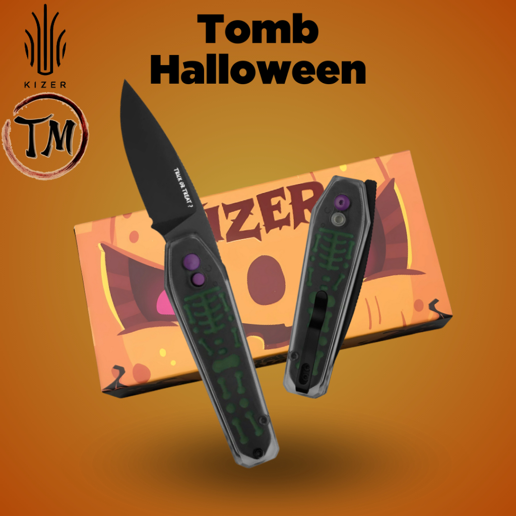 Kizer Tomb V3692HW1 รุ่นสีลิมิเต็ด Halloween Edition 2025 มีดพับEDC
