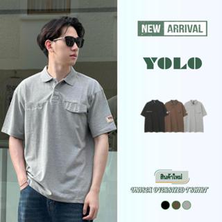 YOLO เสื้อยืด OVERSIZE เสื้อยืดโอเวอร์ไซส์ เสื้อโปโล คอปก ใส…