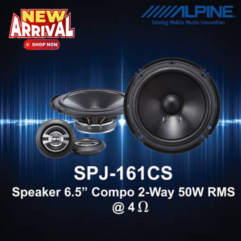 ALPINE SPJ-161CS ลำโพงขนาด 6" แยกชิ้น 2 ทาง คุณภาพสัญชาติญี่ปุ่น