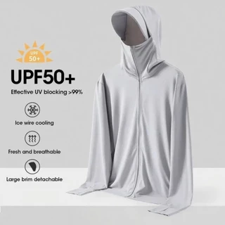 [ซื้อ 1 แถม 1]เสื้อแจ็กเก็ตกันแดดมีฮู้ด ป้องกันรังสียูวี ป้องกันแดด เหมาะกับฤดูร้อน สําหรับผู้ชาย