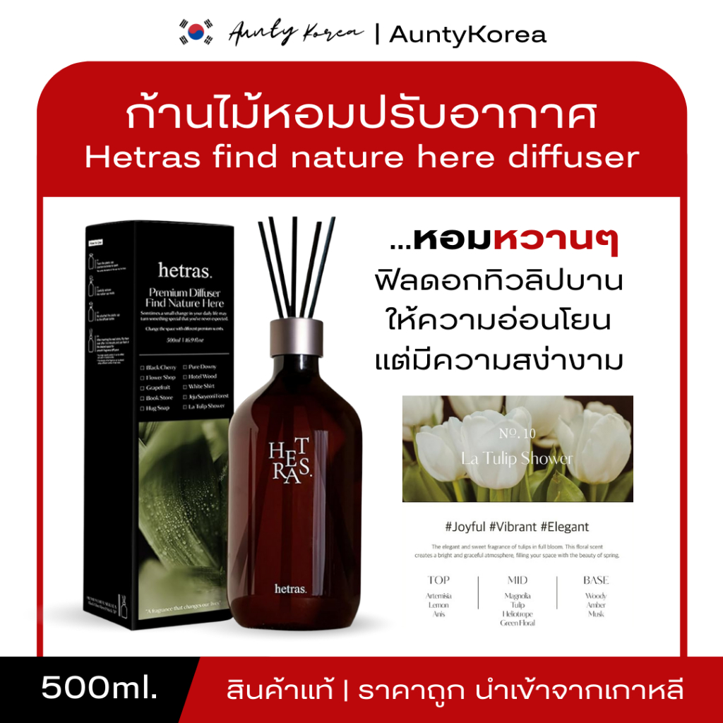 [ของแท้💯/พร้อมส่ง] ถูกที่สุด Hetras find nature here diffuser1 แพ็คได้ถึง 2 ขวด กลิ่นHotel wood