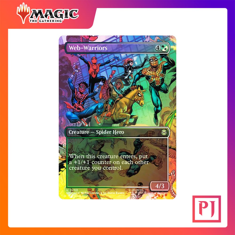 [MTG] Web-Warriors (Borderless) [SPM] [MULTI] [UNCOM] [FOIL] [ENG] (การ์ดเมจิค / Magic the Gathering)