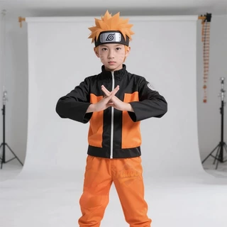 Naruto เครื่องแต่งกาย Uzumaki เครื่องแต่งกายสำหรับเด็กอะนิเมะเด็กคอสเพลย์ปาร์ตี้ฮาโลวีน