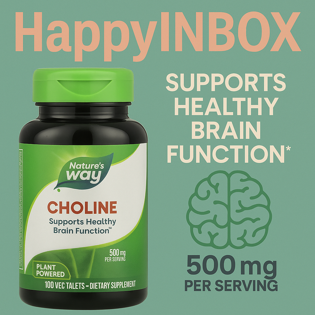 Nature’s Way Choline 500mg เสริมการทำงานสมองและระบบประสาท 100 แคปซูล