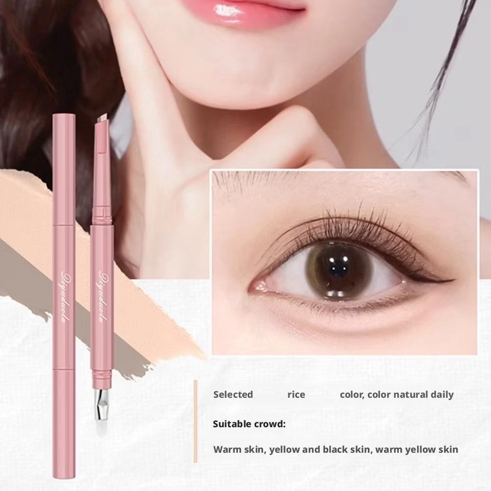 L485 ปากกาดอลลี่อาย2หัว 2in1 เขียนง่ายไฮไลท์ ดวงตากลมโตสไตล์เกาหลีเป็นธรรมชาติ กันน้ำกันเหงื่อ ติดทนนาน - รูปที่ 5