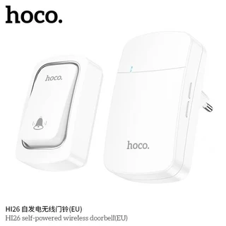 HOCO HI25 HI26 กริ่งไร้สาย ไม่ใช้ถ่าน ไม่ต้องเดินสายไฟ ระยะ 150 เมตร 60 ริงโทน ออดประตู กริ่งประตู