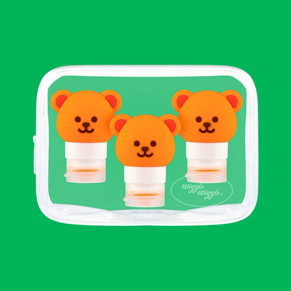 Wiggle Wiggle Refillable Travel Bottle 3P Set Wiggle Bear