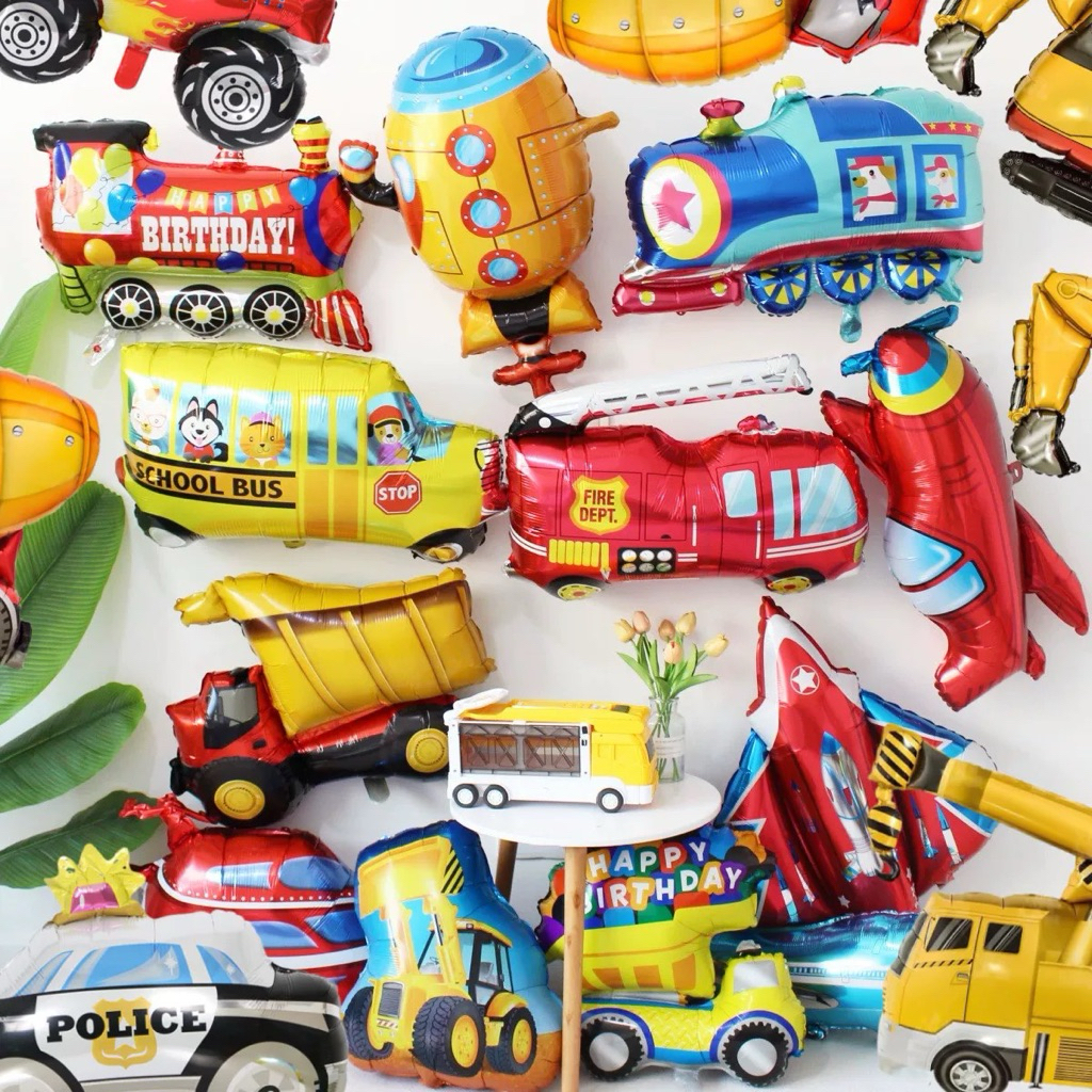 ลูกโป่งวันเกิดเด็กชาย ลูกโป่งรถไฟ ลูกโป่งเครื่องบิน ลูกโป่งเรือ Vehicle