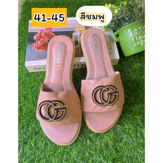 รองเท้าไซส์ใหญ่41-45✅🔥 แตะอะไหล่จีจีทรงกว้างส้นแบนรุ่นใหม่ส้นแบน สินค้าตัวใหม่กว้างใส่สบาย❤️ พร้อมส่งทุกวันเลยจ้า🚚