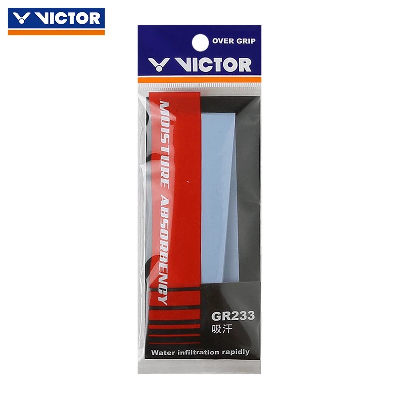 กริปยาง Victor GR233-3 กริปพันด้ามไม้แบด ของแท้แพ็ค 3 ชิ้น นุ่ม บางถนัดมือ แห้งไว ไม่ลื่น