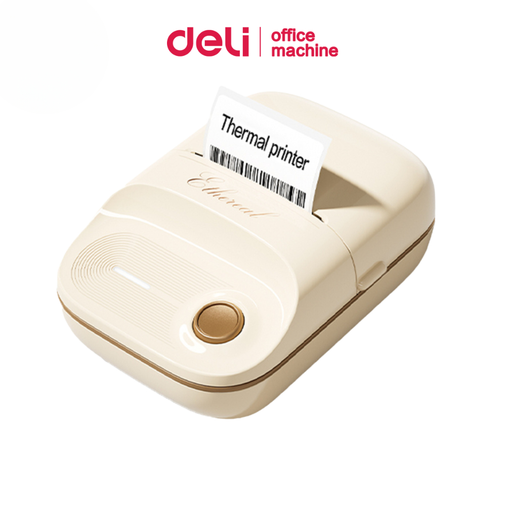 Deli เครื่องพิมพ์ป้าย เครื่องปริ้นฉลาก ด้วยฟังก์ชันอัจฉริยะ ขนาดพกพา คมชัด Mini Label Printer