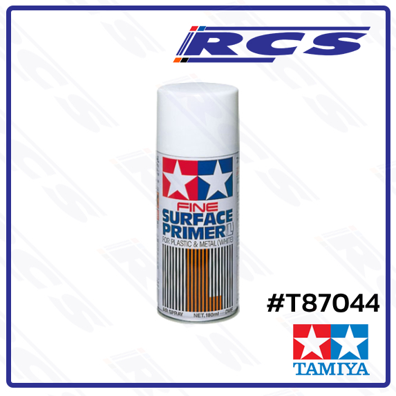 TAMIYA 87044 FINE SURFACE PRIMER L FOR PLASTIC & METAL (WHITE) 180ml สีสเปรย์รองพื้นโมเดล