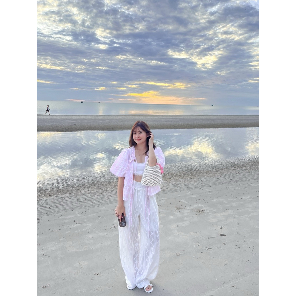 pants021- 💐bloom flowers pants ✨👖🥞 - รูปที่ 5