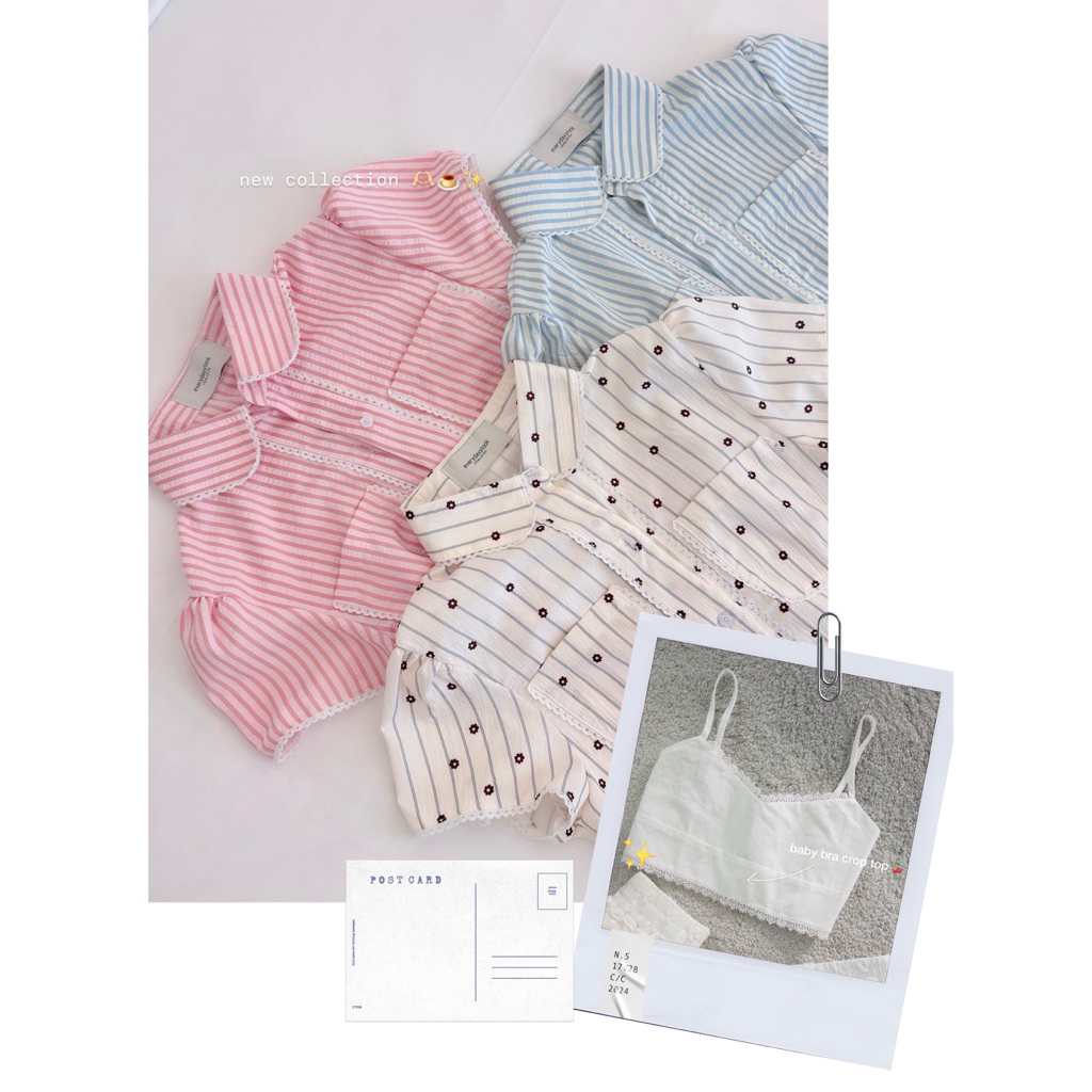 top038- baby fluffy top  x bra crop top✨🍮💗