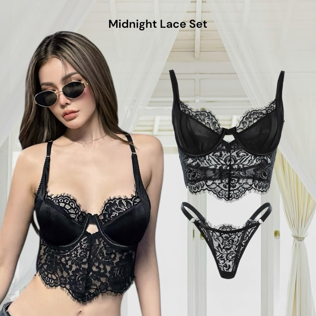 HH756🖤 Midnight Lace Set (620.-)