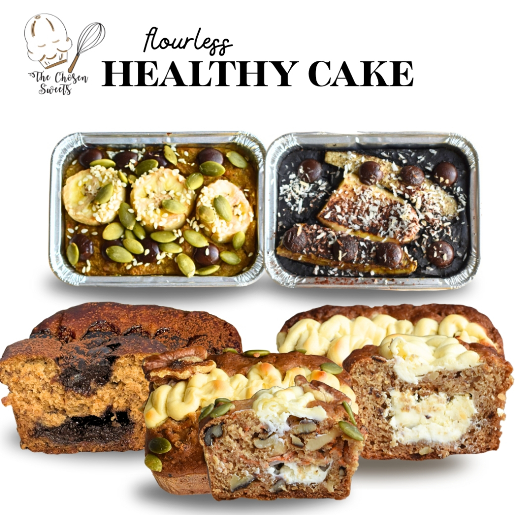 เค้กไร้แป้ง Flourless cake  สูตรคลีน100% ไร้น้ำมัน แป้งสาลี (เลือกขนส่งSeller own fleet เท่านั้น)