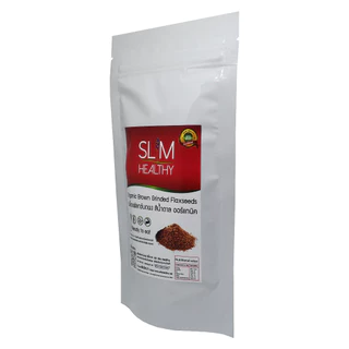 (1แถม1) เมล็ดแฟลกซ์บดผง สีน้ำตาล 100 กรัม (ได้ทั้งหมด2ซอง) ออร์แกนิค Bown Flaxseeds Slim Healthy