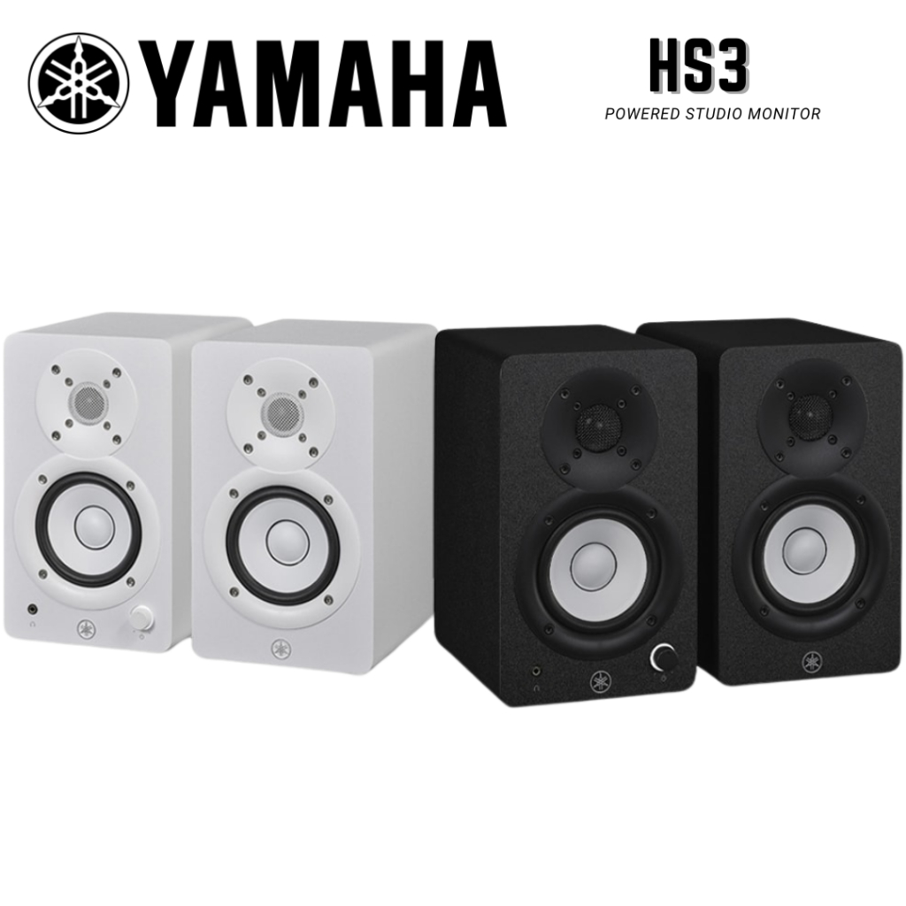 YAMAHA HS3 ลำโพงมอนิเตอร์ สตูดิโอ 3.5 นิ้ว 2 ทาง (ราคาต่อคู่) (ระบุสีดำ/ขาว)