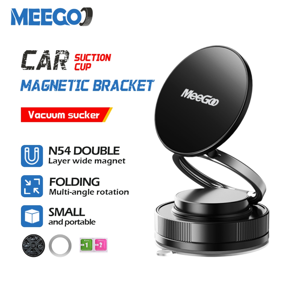 MeeGoo ที่วางโทรศัพท์ในรถ แบบแม่เหล็ก ดูดสูญญากาศ N54 ใช้ได้ทุกที่ สำหรับมือถือทุกรุ่น