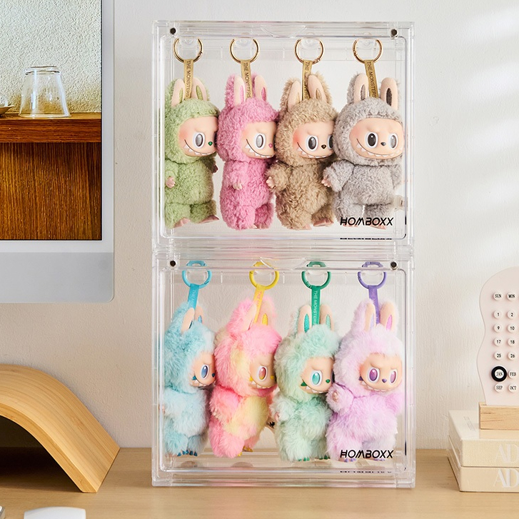 กล่องเก็บของแบบแขวน Labubu4.0 สามารถวาง Labubu ได้4ชิ้น กล่องเก็บของแบบแม่เหล็ก กล่องวางซ้อนกันได้