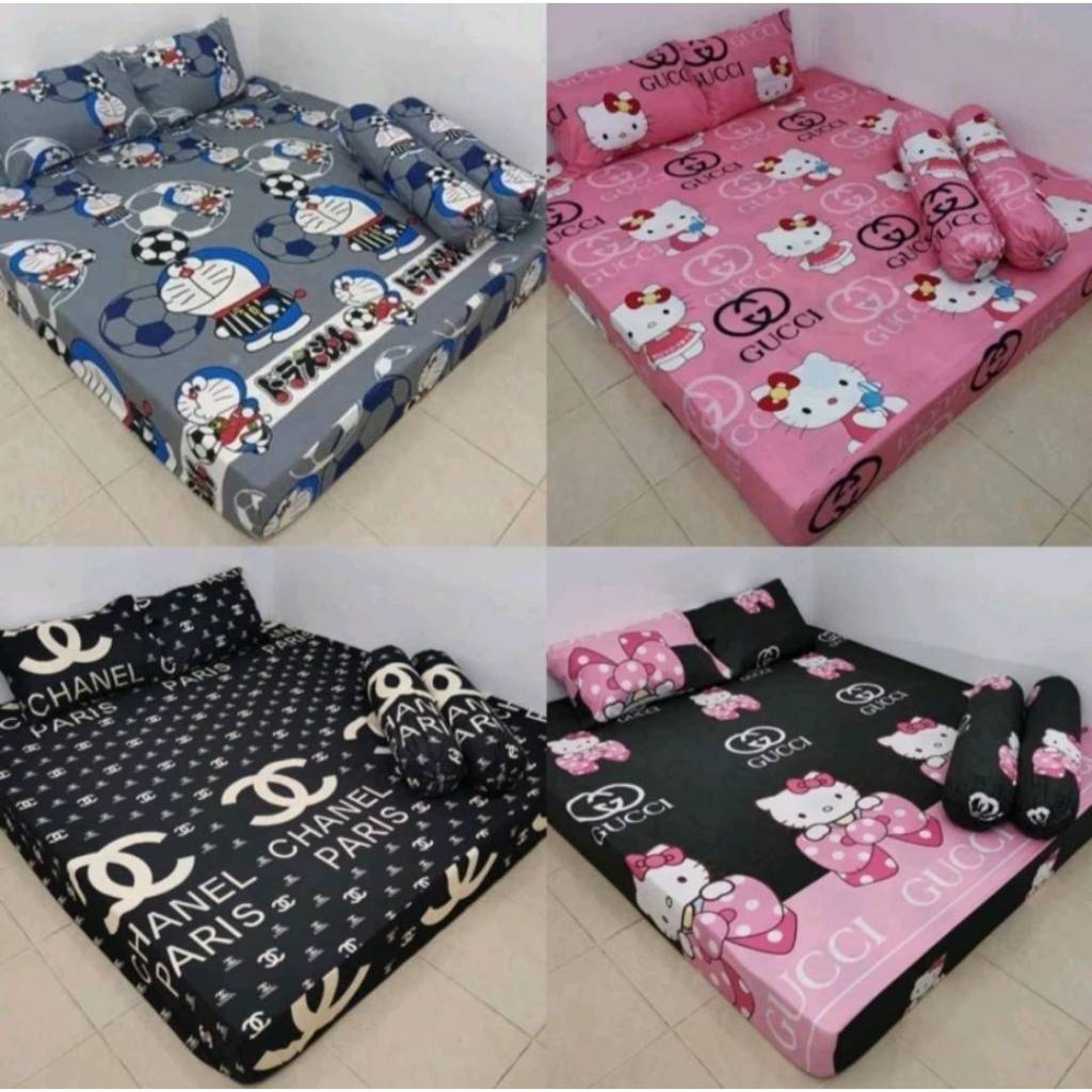ผ้าปูที่นอนขนาด 3.5/5และ6 ฟุต เนื้อผ้าคอตตอน สีไม่ตก ไม่เป็นขน มีสายรัดมุม4ด้าน ใส่ที่นอนสูง 10นิ้ว