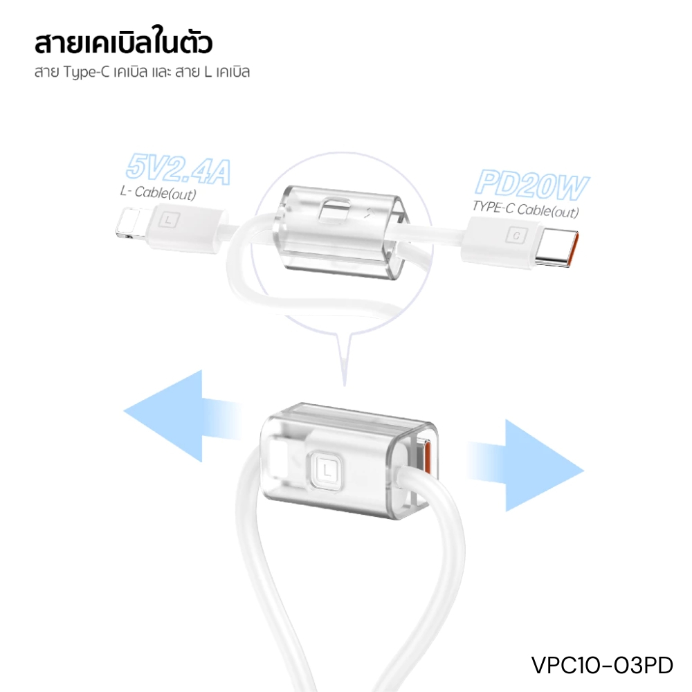 Veger แบตสำรอง รุ่น VPC10-03PD 10000mAh Disney ลายแท้ ชาร์จเร็ว PD20W QC3.0 พกพาง่าย ประกัน 2 ปี - รูปที่ 2