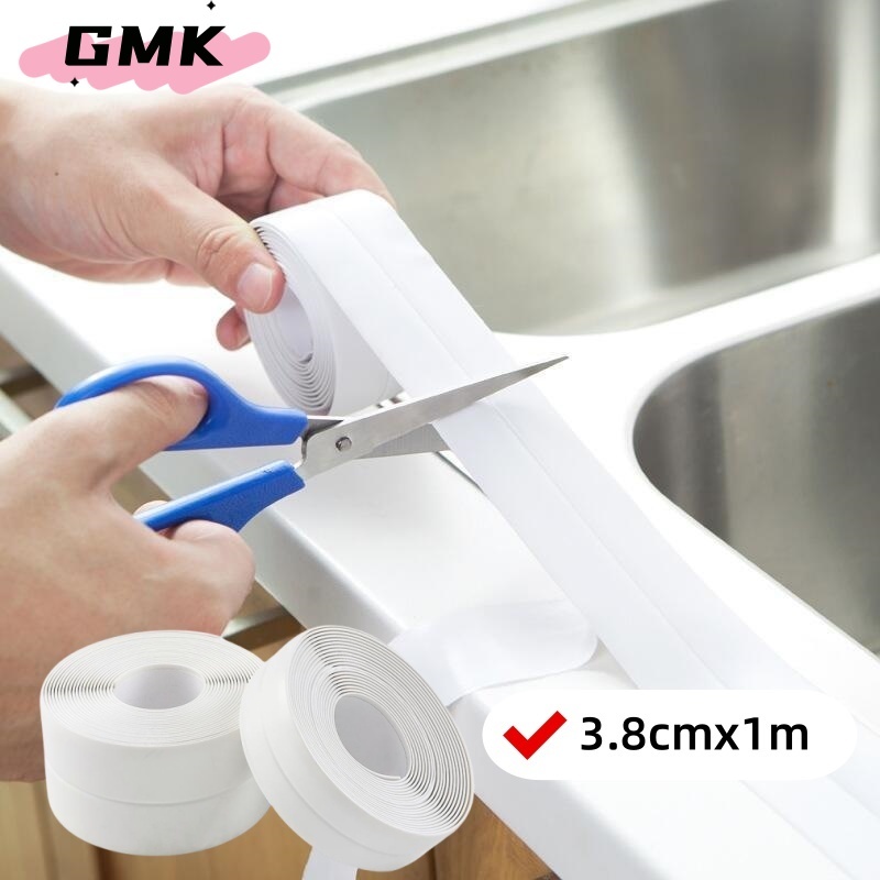 เทปกาวติดขอบอ่าง เทปกาวซีล PVC กันน้ําและทนต่อโรคราน้ําค้าง สําหรับติดอ่างล้างจาน ห้องน้ํา ห้องครัว ขนาด 3.8cmx1m G2786