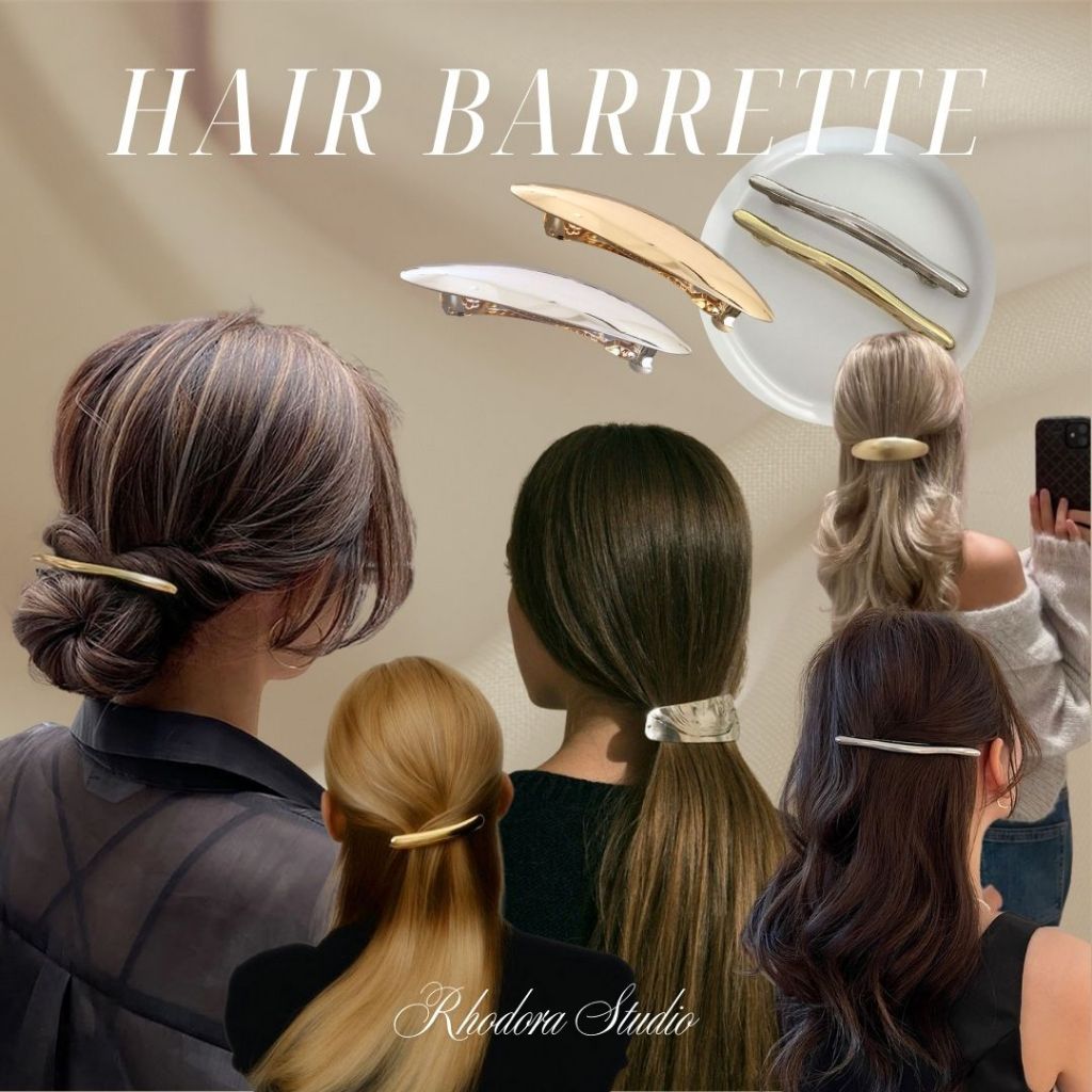 พร้อมส่ง 📮 Ready to ship 🍂 กิ๊ฟติดผมโลหะ 🍁 Hair Barrette in gold & silver 🐻☕️