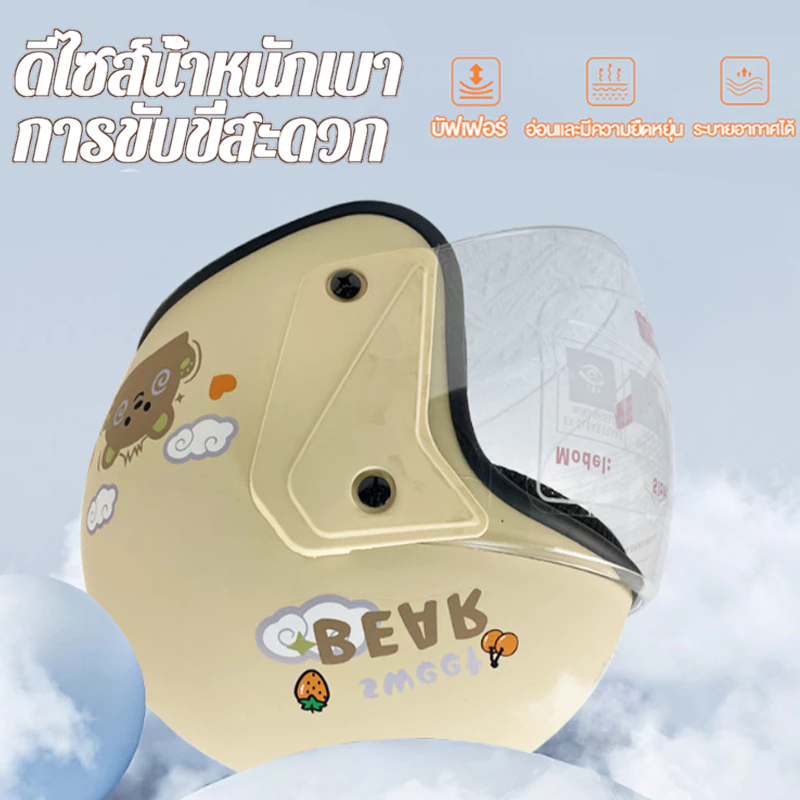 หมวกกันน็อก Bear สำหรับผู้ใหญ่ วัสดุ ABS thumbnail 8